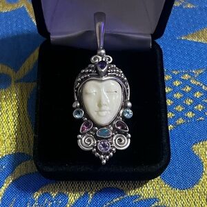 SOLD!!! Sajen Carved 925 Sterling Silver Pendant